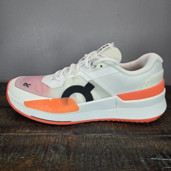 NEW On Cloud The Roger Pro 2 Womens Size 8.5 Court Tennis Shoes White Orange - Picture 7 of 12